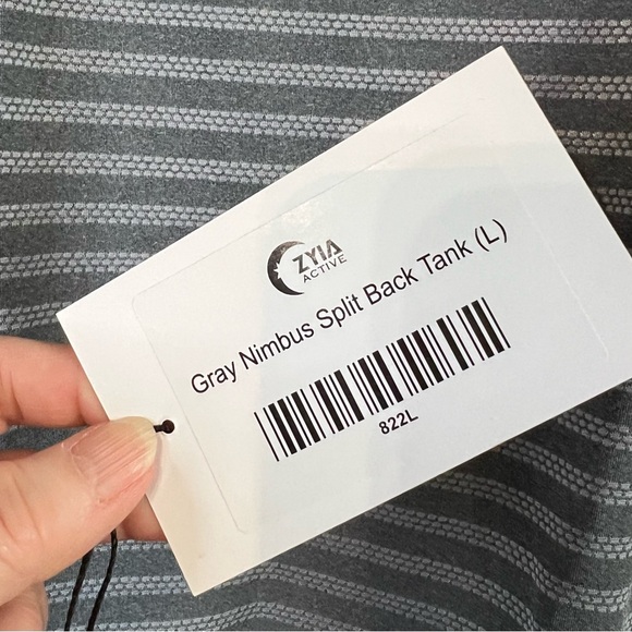 Zyia Gray Nimbus Split Back Tank (Sz Lg) - Picture 16 of 16